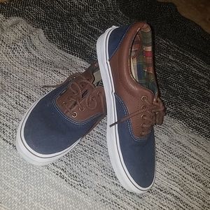 Navy Brown Vans